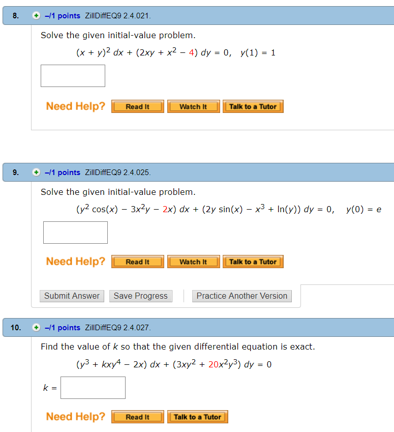 Solved Solve The Given Initial Value Problems 8 X Y 2 Chegg Com