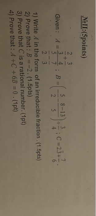 Solved Nell 5points 5 8 13 3 Given A 3 4 B 6 1 Chegg Com