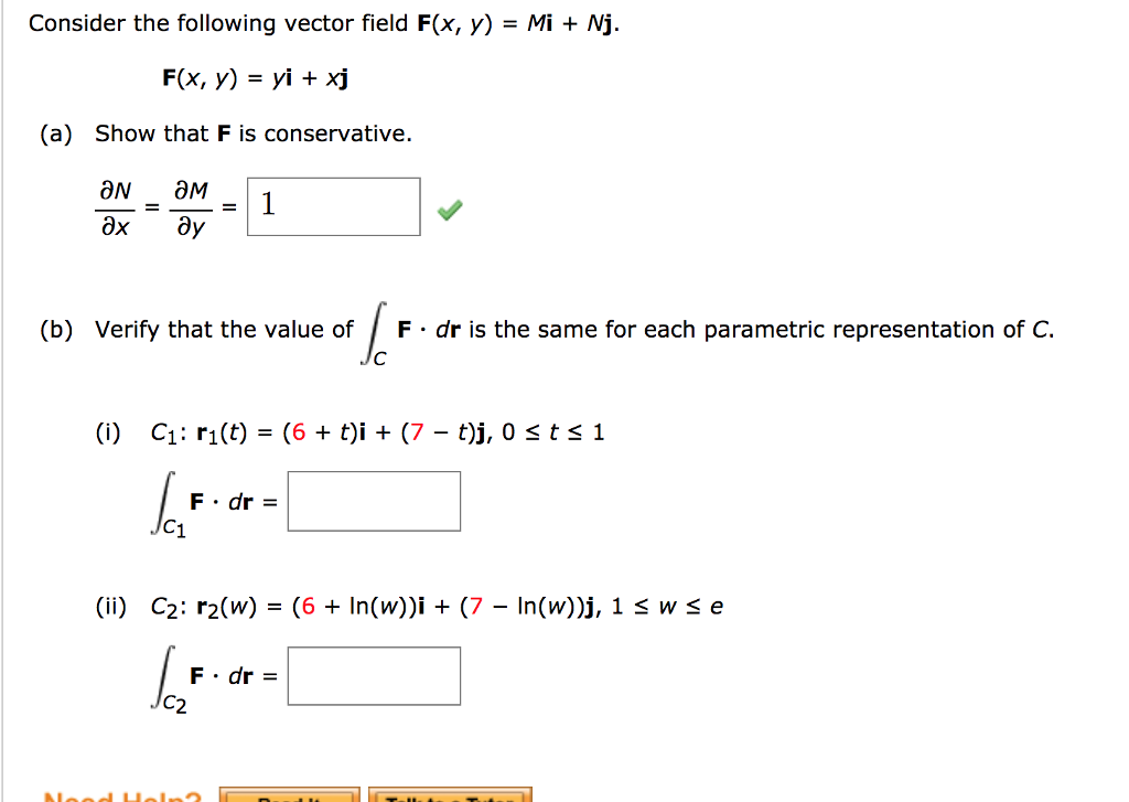 Solved Consider The Following Vector Field F X Y Mi Nj Chegg Com