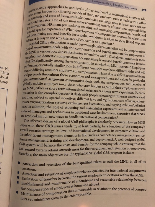 Solved The Text Gives An In Depth Treatment Of Compensation Chegg Com