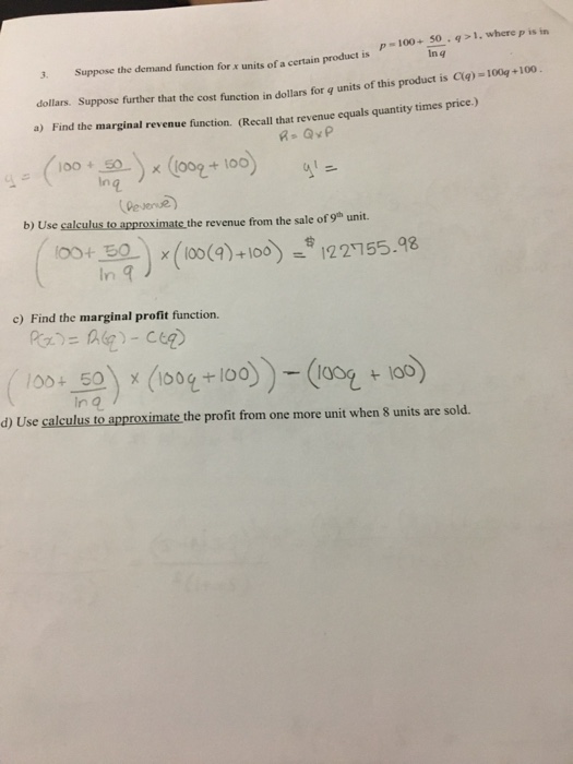 Solved Suppose The Demand Function For X Units Of A Certa Chegg Com