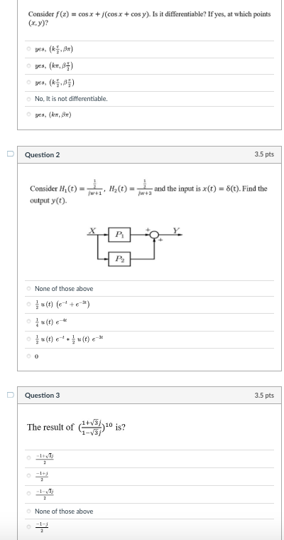 Solved Consider F Z Cosx J Cosx Cos Y Is It Differen Chegg Com