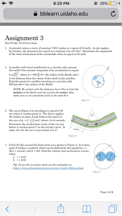 Solved 8 25 Pm 26 Bblearn Uidaho Edu Assignment 3 Due Fr