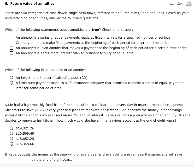 Solved 2 Future Value Aa Aa The Principal Of The Time Va Chegg Com