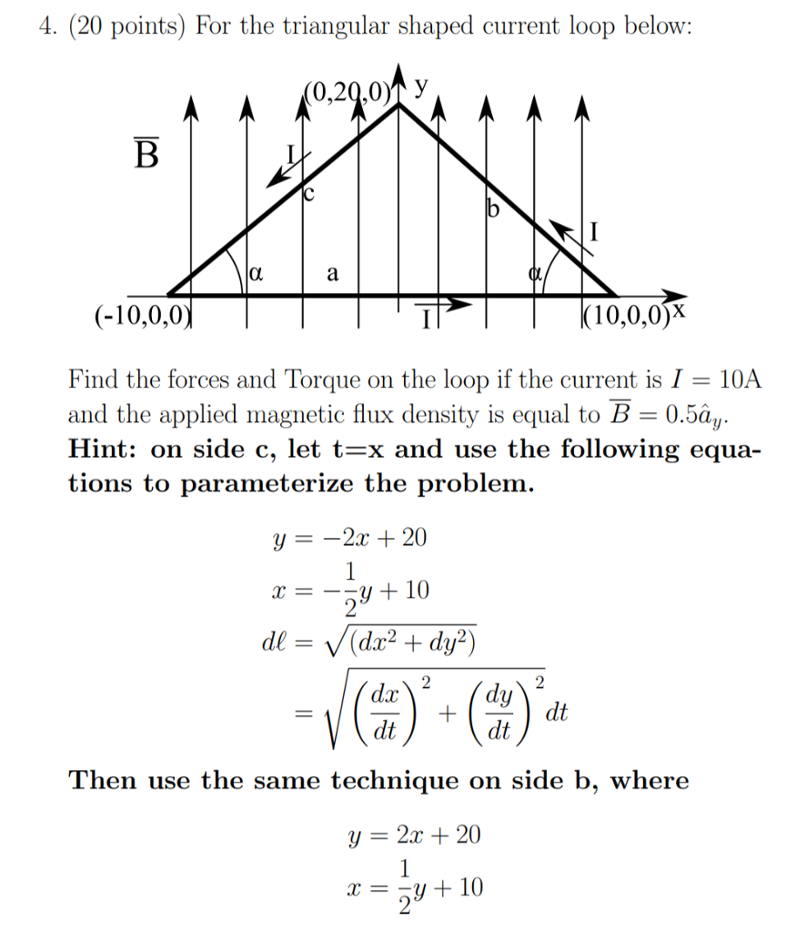 4 20 Points For The Triangular Shaped Current L