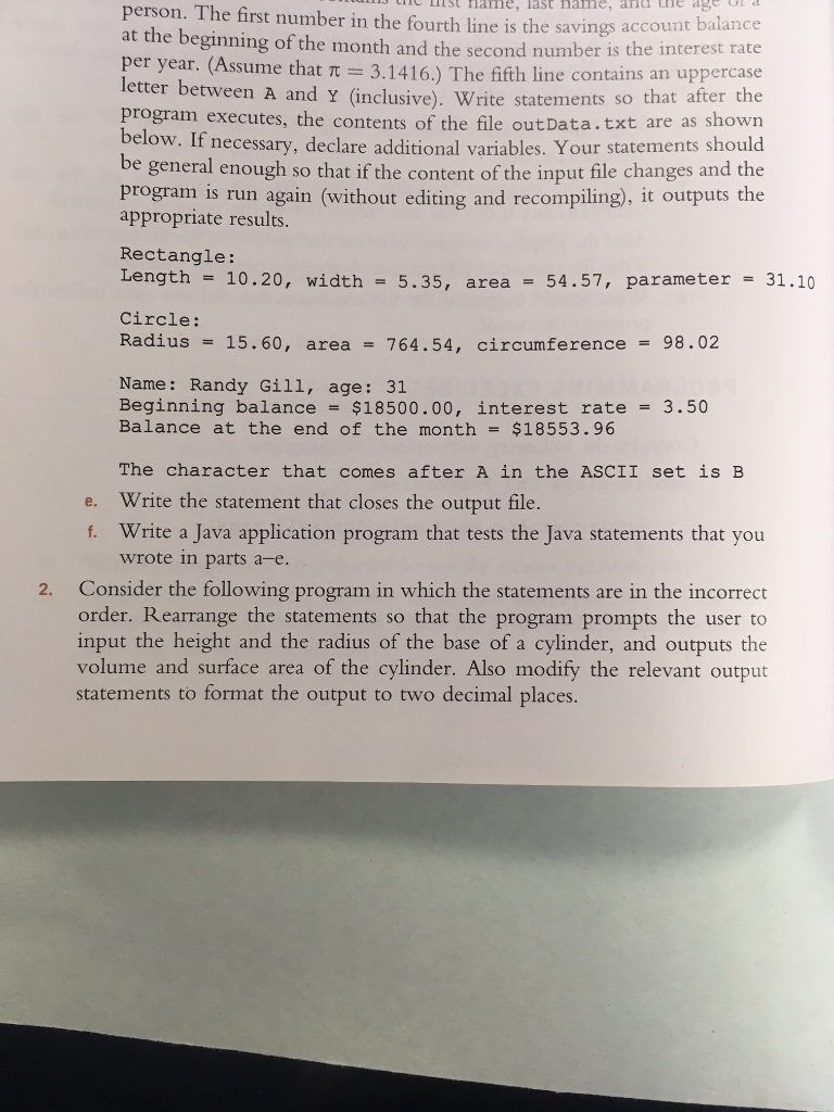 person. The first number in the fourth line is the savings accoun t balance beginning of the month and the second number is t