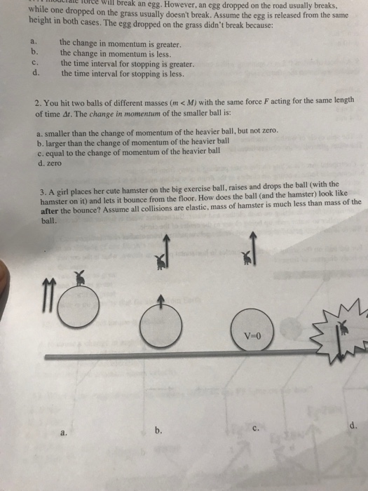 Solved e luree will break an egg. However, an egg dropped on 