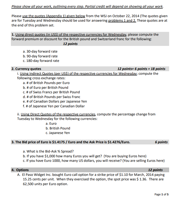 Please Help Me Complete This Problem Set With Work Chegg Com - 