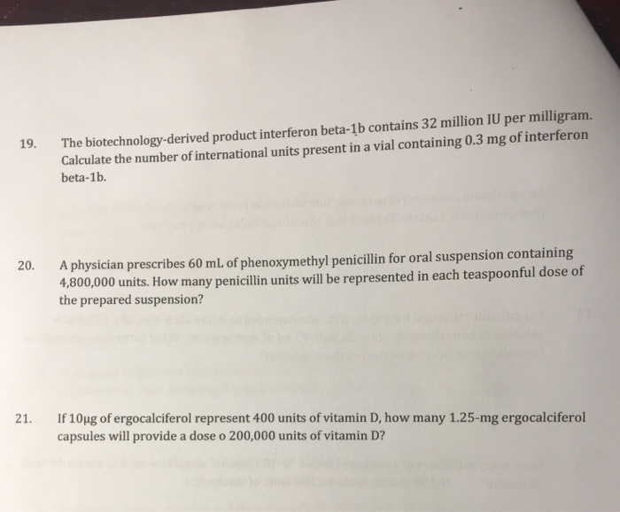 Solved 19 The Biotechnology Derived Product Interferon B