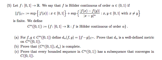 Solved 5 Let F 0 1 R We Say That F Is Holder Contin Chegg Com