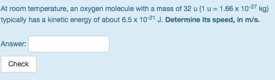 Solved At Room Temperature An Oxygen Molecule With A Mas