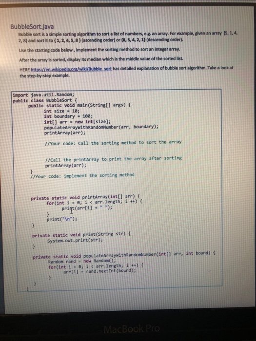 Java Sorting Algorithm: Bubble Sort