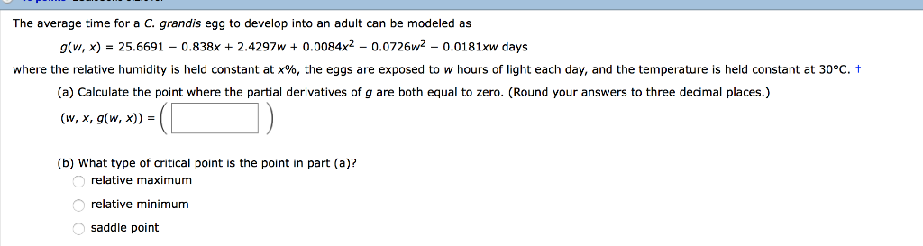 Solved The Average Time For A C Grandis Egg To Develop Into Chegg Com Solved The Average Time For A C Grandis Egg To Develop Into Chegg Com