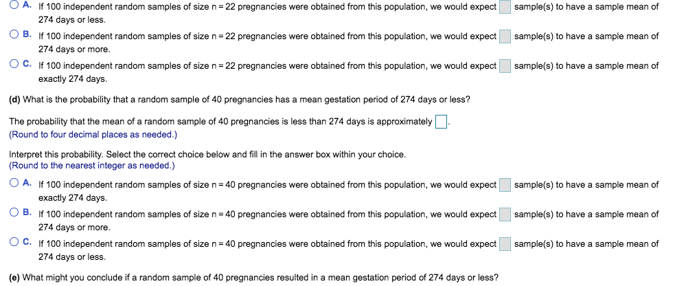 Solved Suppose The Lengths Of The Pregnancies Of A Certai Chegg Com