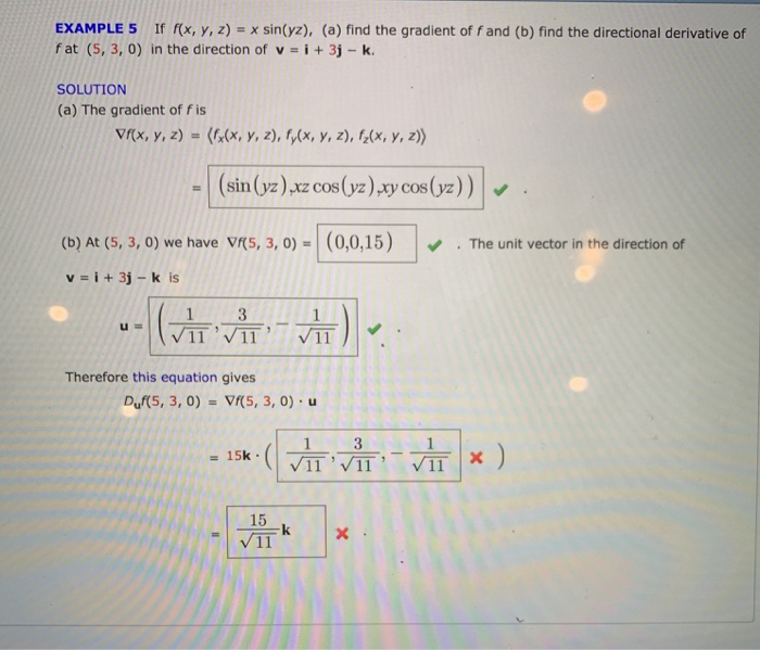 Solved Example S If X Y Z X Sin Yz A Find The G Chegg Com