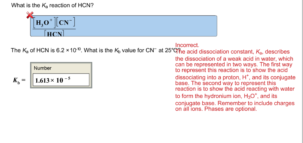 ka of hcn and ch3cooh