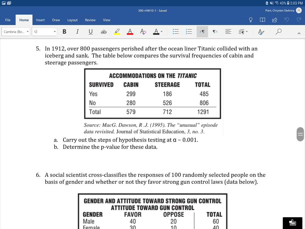 Solved 4 43 12 03 Pm 390 Hw10 1 Saved Piert Chrysten