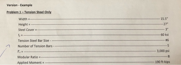 Reinforced Concrete Analysis Form Rectangular Cr Chegg Com