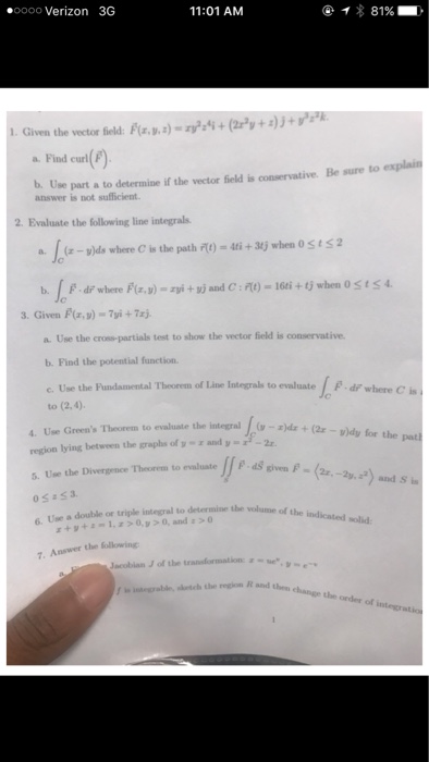 Given The Vector Field F X Y Z Xy 2 Z 4i Chegg Com