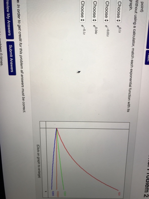 Solved Point Without Using A Calculator Match Each Expo