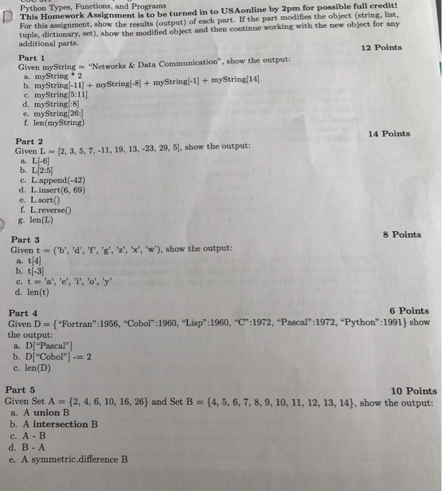 Solved This Homework Assignment Is To Be Turned In To Usa Chegg Com