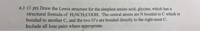 h2nch2cooh lewis structure glycine