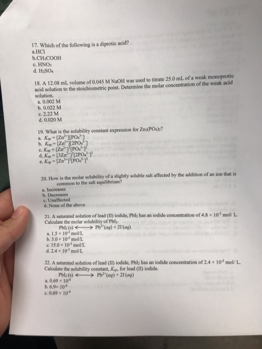Solved 17. Which Of The Following Is A Diprotic Acid? A Hc | Chegg.com Solved 17. Which Of The Following Is A Diprotic Acid? A Hc | Chegg.com