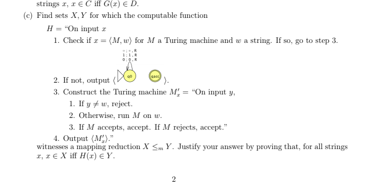 Solved A Tm M Is A Turing Machine W Is A String Chegg Com