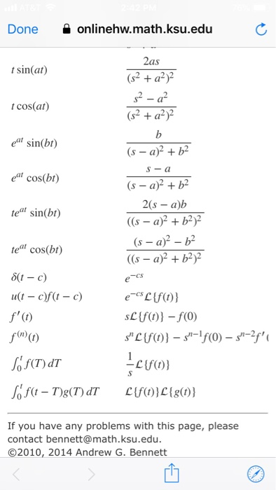 Solved You Will Want To Use The Table Of Laplace Transfor Chegg Com