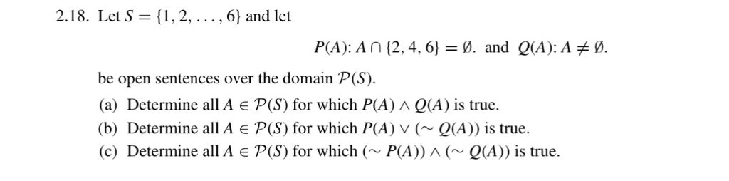 Solved 2 18 Let S 1 2 6 And Let P A An 2 Chegg Com