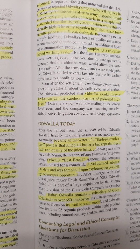 Odwalla crisis essay image