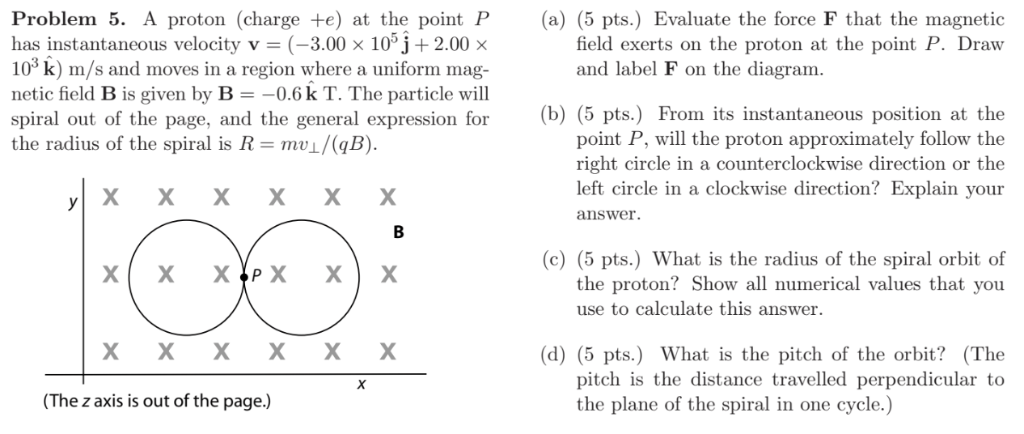 Solved Problem 5 A Proton Charge E At The Point P Has Chegg Com