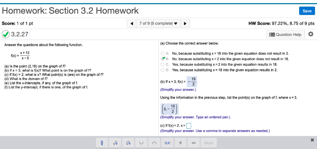 Solved Answer The Questions About The Following Function Chegg Com