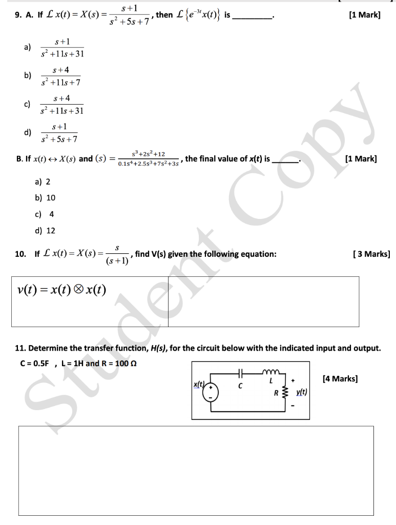 Solved 3 The Correct Impulse Response Of A System Y N X Chegg Com