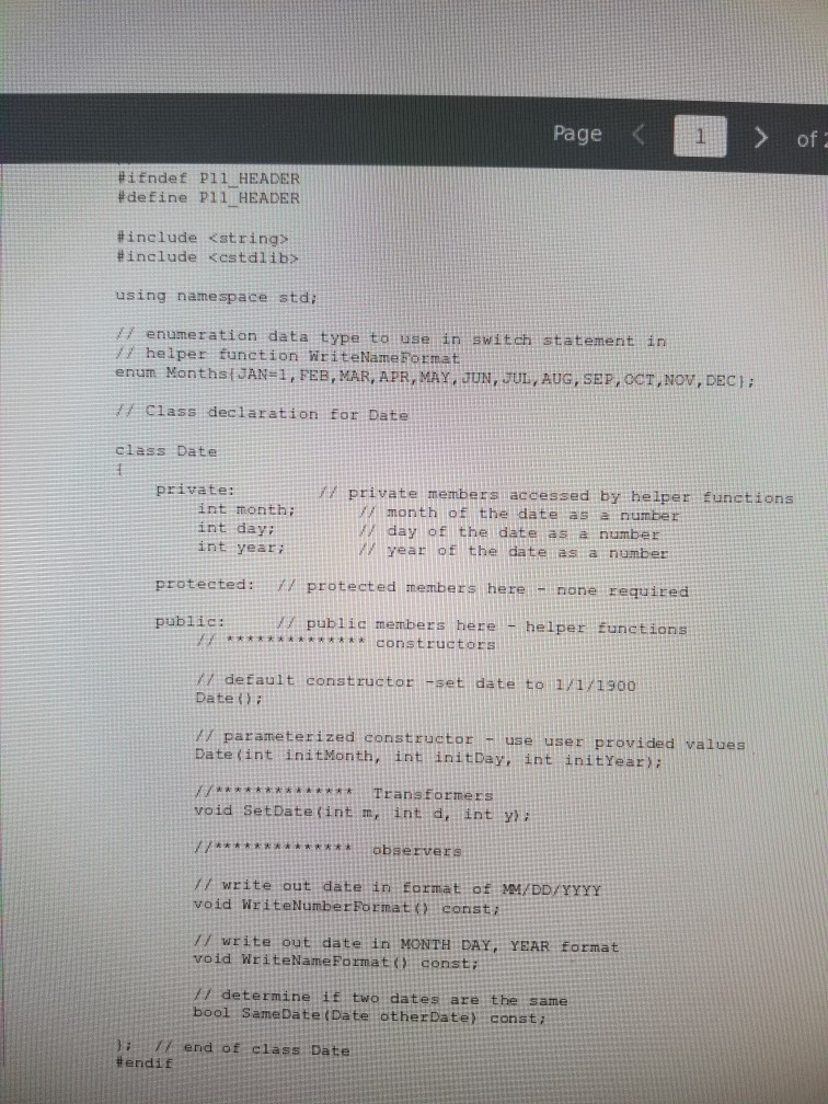 Page < > of: #ifndef p11 HEADER define P11 HEADER #include <string> #include <cstdlǐb> using namespace std: enumeration data