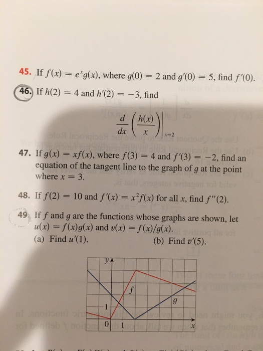 45 If F X E G X Where G 0 2 And G 0 46 If Chegg Com