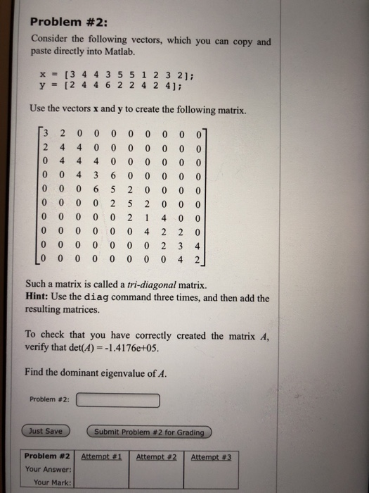 Solved Problem 2 Consider The Following Vectors Which You Chegg Com