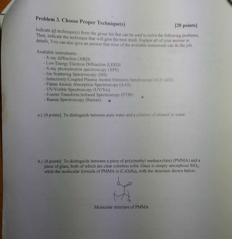 3. Proper Technique(s) Points Problem Choose 120 I Solved: ...