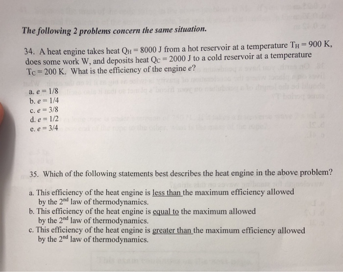 The Following 2 Problems Concern The Same Situation Chegg Com