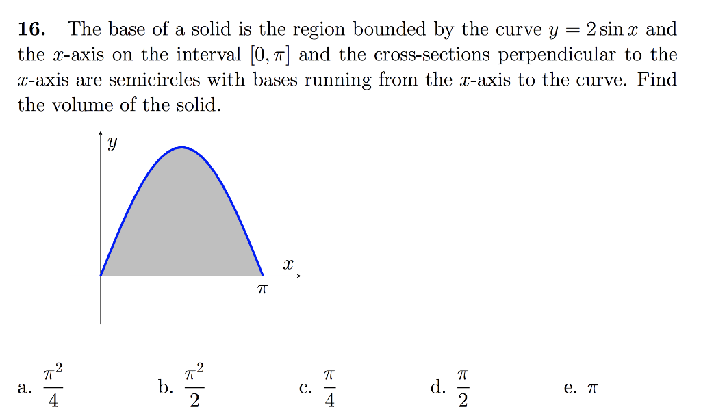 Solved 16. The base of a solid is the region bounded by the