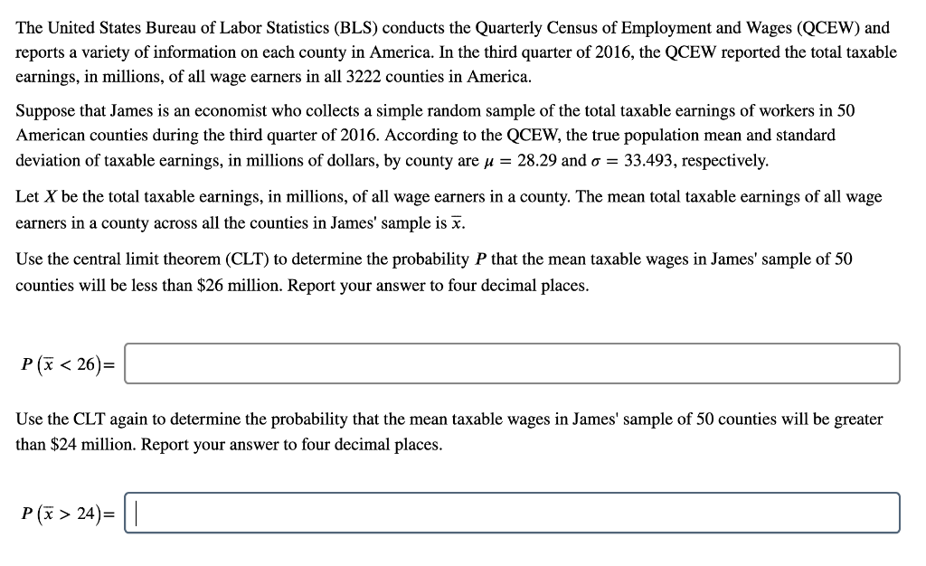 Solved The United States Bureau Of Labor Statistics Bls