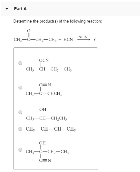 Solved Part A Determine The Product S Of The Following R Chegg Com