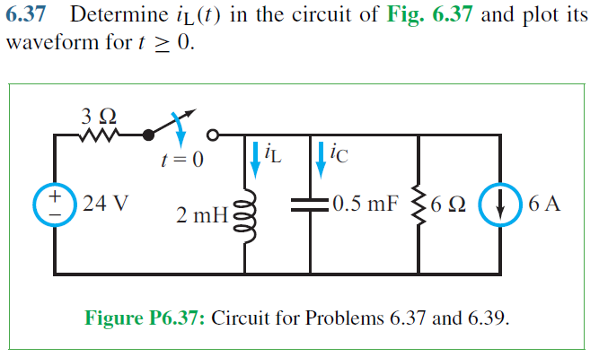 Solved 6 37 Determine Il T In The Circuit Of Fig 6 37 And Chegg Com