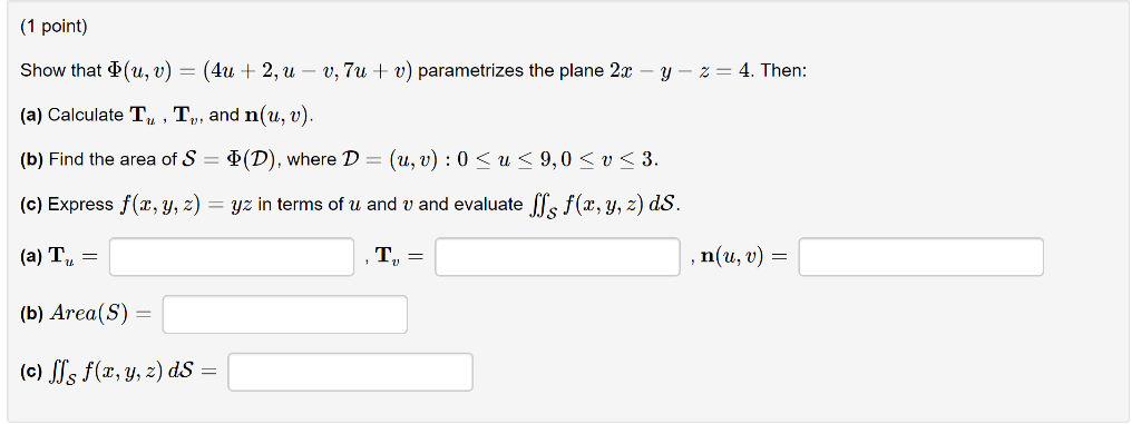 Solved 1 Point Show That F U U Au 2 U U 7u U P Chegg Com