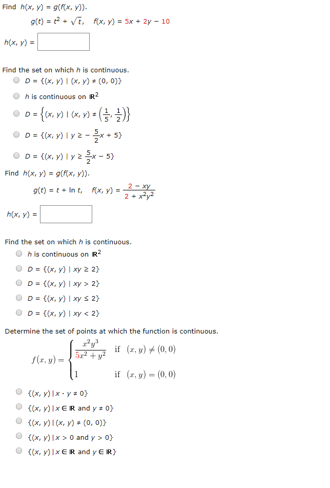 Solved Find H X Y G F X Y G T T Vt Fx Y 5x Chegg Com