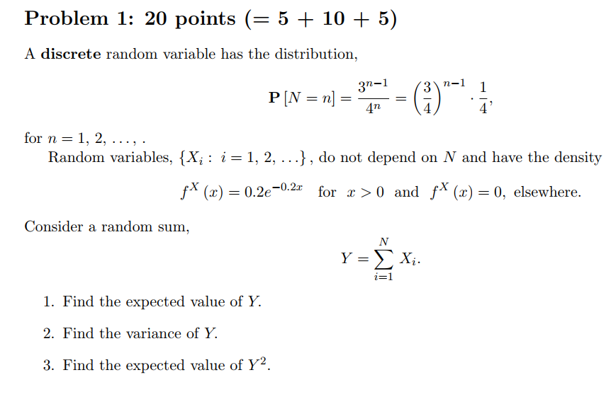 Solved 2. Expected value and variance of a discrete random