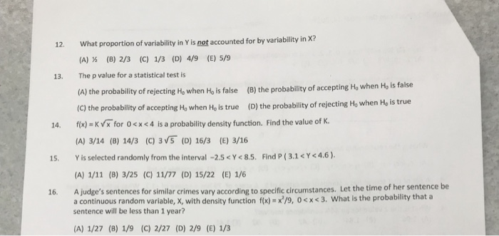 12 What Proportion Of Variability In Y Is Not Acc Chegg Com