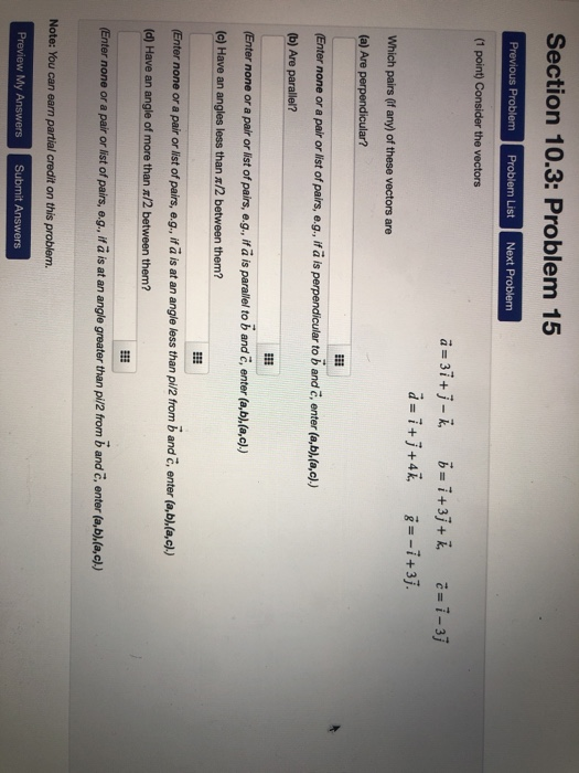 Solved Section 10 3 Problem 15 1 Point Consider The Ve Chegg Com