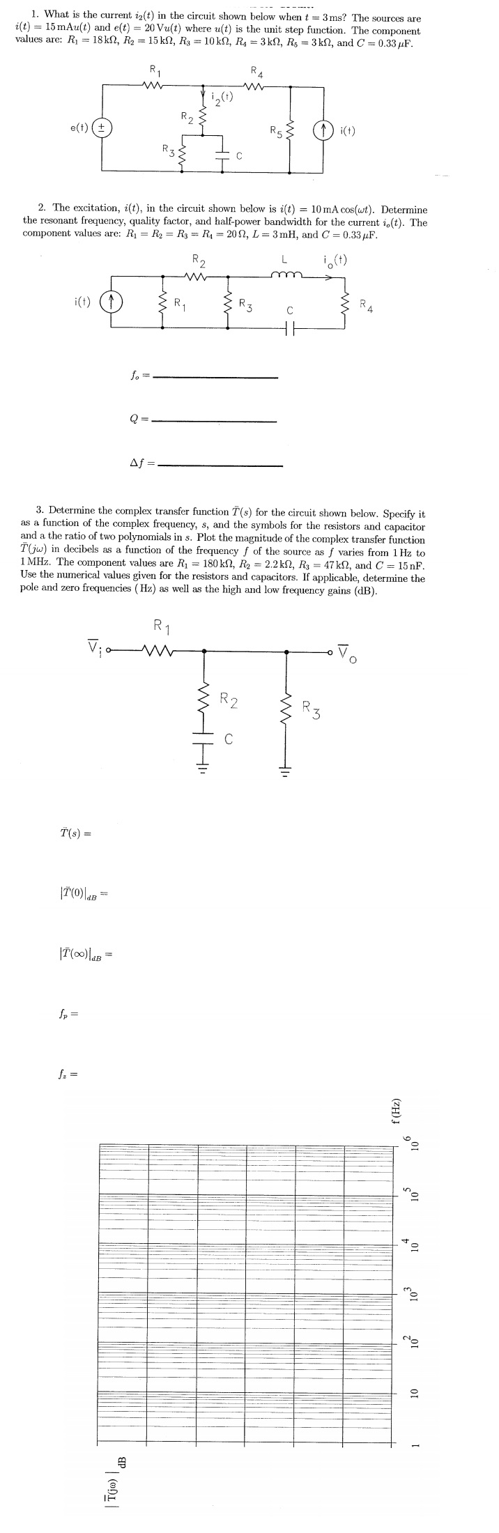 Circuit analysis homework help