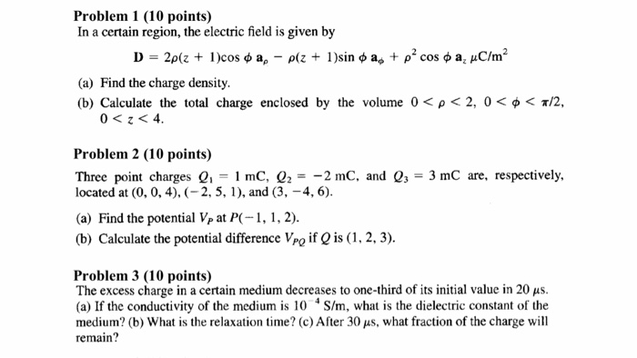 Problem 1 10 Points In A Certain Region The Chegg Com